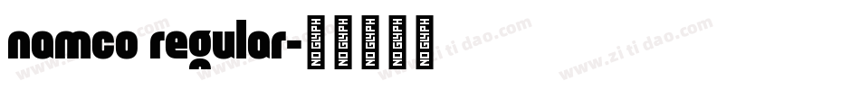 namco regular字体转换